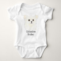 Personalised White Long Haired Chihuahua Dog