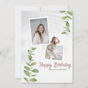 Personalised White Minimalist Happy Birthday 