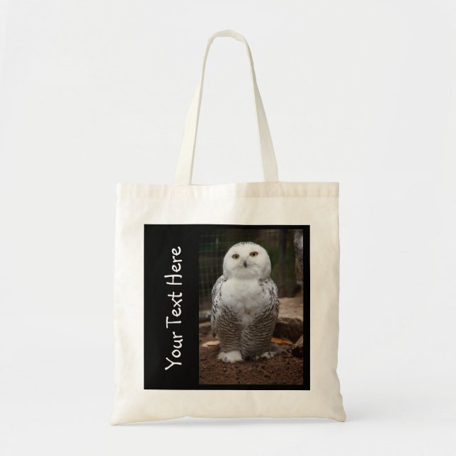 Personalised White Owl Bag (Front)