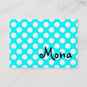 Personalised White Polka Dot Business Card