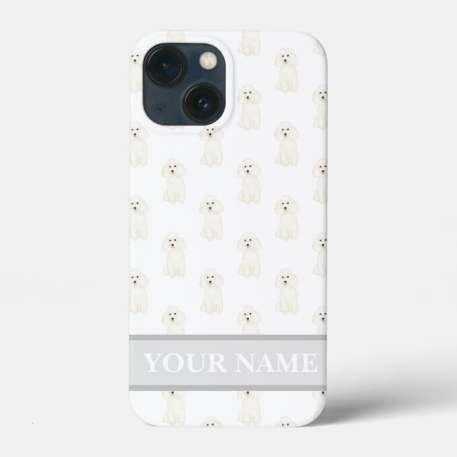 Personalised White Poodle Dog Case-Mate iPhone Case (Back)