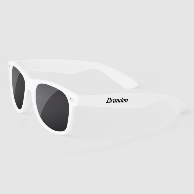 Personalised  White purple lense Sunglasses (Left)