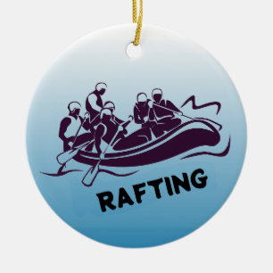 Personalised White Water Rafting Ornament