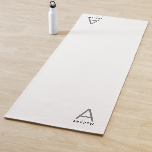 Personalised White Yoga Mat Small Monogram
