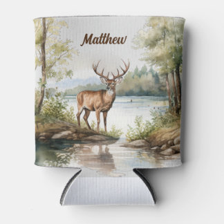 Personalised Whitetail deer can cooler