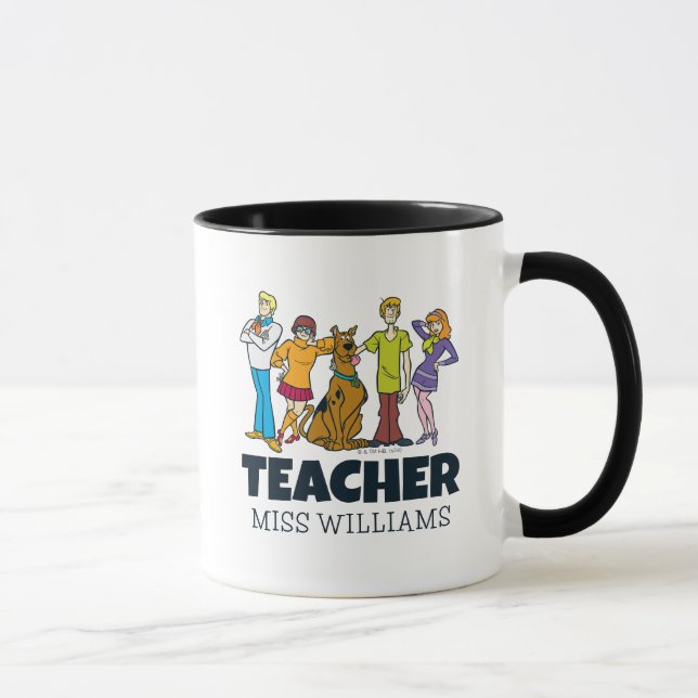 Personalised | Whole Gang 14 Mystery Inc Teacher Mug (Right)