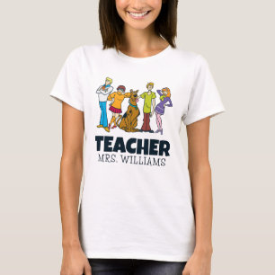 Personalised Whole Gang 14 Mystery Inc Teacher T-Shirt