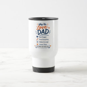 Personalised Why We Love Dad Gift from Kids Travel Mug