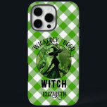 Personalised Wickedly Good Witch Green Gingham iPhone 16 Pro Max Case<br><div class="desc">Personalised Wickedly Good Witch Green Gingham Plaid Pattern iPhone 16 Pro Max Case- This planner features a green and black painting of a wicked witch in an enchanted forest on top of a white and green gingham chequered plaid pattern. Designed for those who loves dark fantasy and spooky things. Make...</div>
