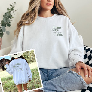 Personalised Wife Era Bride Honeymoon Trendy Cool Sweatshirt