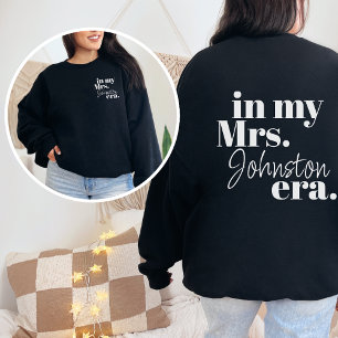Personalised Wife Era Bride Honeymoon Trendy Cool Sweatshirt