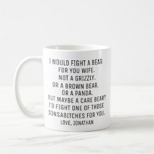 Personalised Wife Gift, Funny Wife  Coffee Mug
