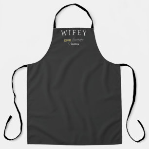 Personalised Wifey eternal Love registration date Apron