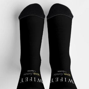 Personalised Wifey eternal Love registration date Socks