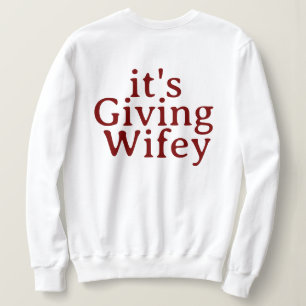 Personalised Wifey Stylish Modern Minimal Monogram Sweatshirt