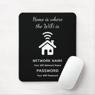 Personalised Wifi Password & Network for Guests  Mouse Mat