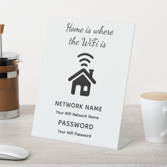 Personalised Wifi Password & Network for Guests  Pedestal Sign (In SItu)