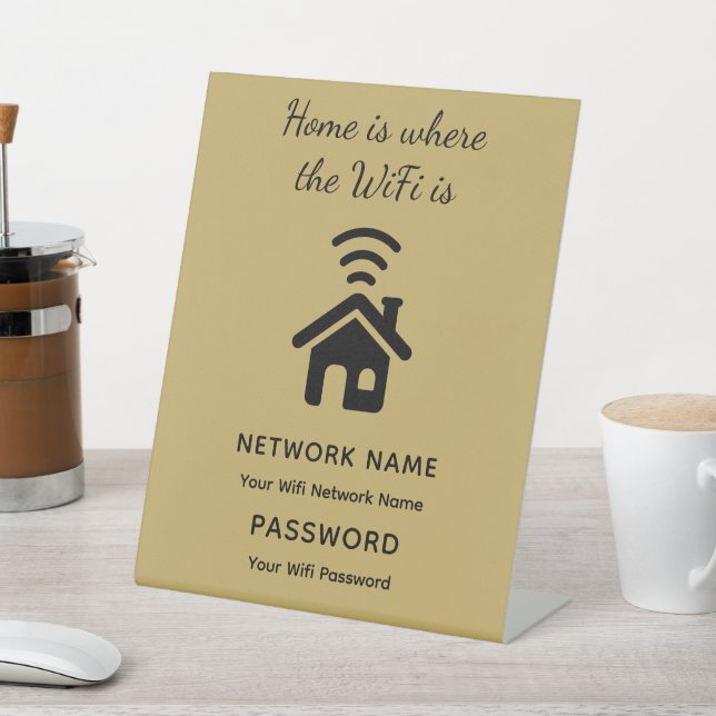 Personalised Wifi Password & Network for Guests  Pedestal Sign (In SItu)