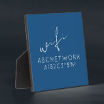 Personalised WiFi Password Sign Blue Plaque<br><div class="desc">Make it easy for guests to connect to your WiFi with this personalised blue plaque displaying your network name and password. The design features a modern blue background with white text and a customisable area for your network details. This version of the product is 5.25x5.25 inches and comes with an...</div>