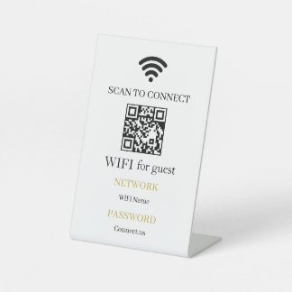 Personalised WiFi QR Code Network Pedestal Sign