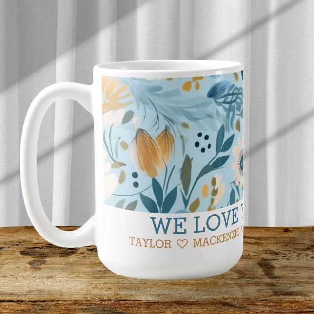 Personalised Wild Flower Add Your Own Text Coffee Mug (Personalized Wild Flower Add Your Own Text Coffee Mug by Ricaso. Easy to customize gift ideas)