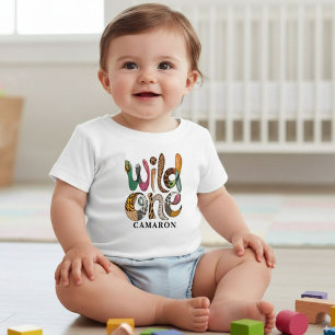   Personalised Wild One 1st Birthday Jungle Baby  Toddler T-Shirt