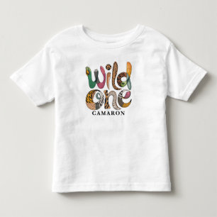 Personalised Wild One 1st Birthday Jungle Baby Toddler T-Shirt