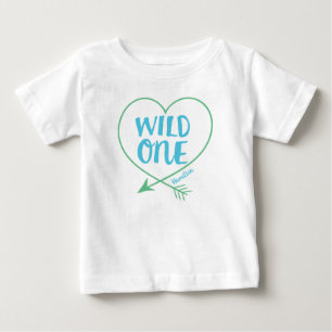 Personalised Wild One Boys First Birthday Baby T-Shirt