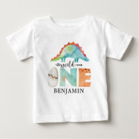 Personalised Wild ONE Dinosaur First Birthday Baby