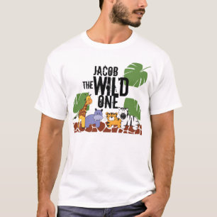Personalised WILD ONE Safari Birthday Dad T-Shirt