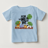 Personalised WILD ONE Safari blue First Birthday