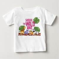Personalised WILD ONE Safari First Birthday Pink