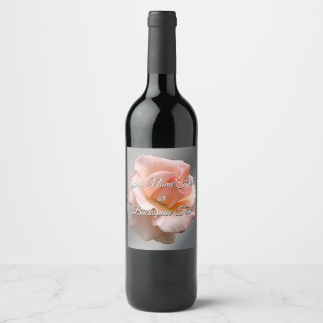 Personalised Wild Rose Bottle Labels  (Front)