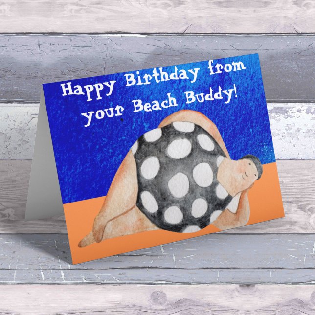 Personalised Wild swimming Outdoor swimmers  Card (Beach card)