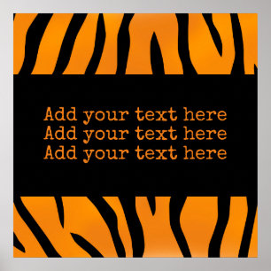 Personalised Wild Thing Tiger Stripes Poster