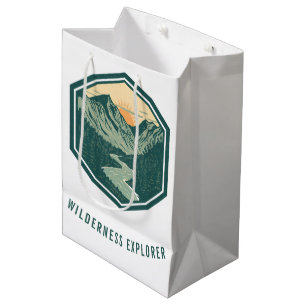 Personalised Wilderness Explorer Mountain S Medium Gift Bag