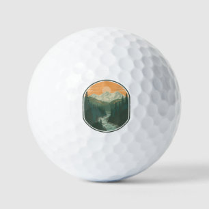 Personalised Wilderness Explorer Retro Mountain Golf Balls