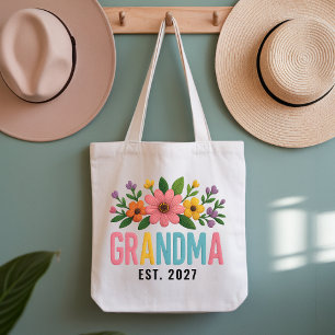 Personalised Wildflower Bag Gift for New Grandma