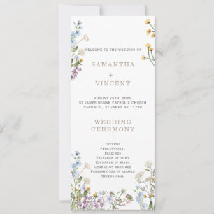 Personalised Wildflower Boho Program Template