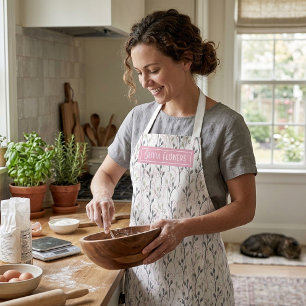 Personalised Wildflower Botanical Kitchen Apron