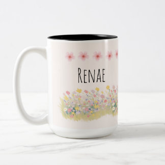 Personalised Wildflower Butterfly Mug