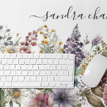 Personalised Wildflower Desk Mat<br><div class="desc">Introducing our latest must-have office accessory - the Watercolor Wildflowers Desk Top Mat! 🌺 Personalise this beautiful mat with your name in delicate script font and elevate your workspace aesthetics. Discover how this stunning piece can bring a touch of nature and inspiration to your everyday routine.</div>