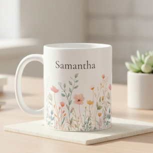 Personalised Wildflower Everyday Coffee Mug