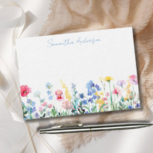 Personalised Wildflower Floral  Card