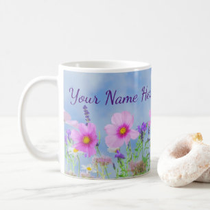 Personalised Wildflower Floral Coffee Mug