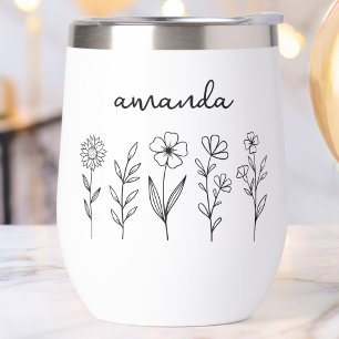 Personalised Wildflower Floral Custom Name