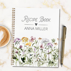 Personalised Wildflower Floral Garden Recipe Book