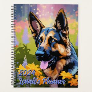 Personalised Wildflower German Shepherd 2024 Planner