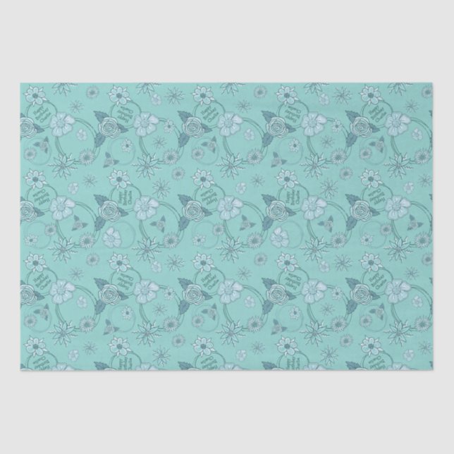 Personalised Wildflower Gift  Tissue Paper (Front)