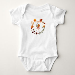 Personalised wildflower girl 1st birthday baby bodysuit
